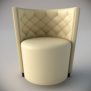 3d chair deco leather model