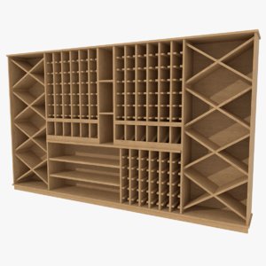 3d wine cabinet model