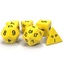 3d model polyhedral dice set yellow