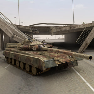 t80 tank iraq 3d model