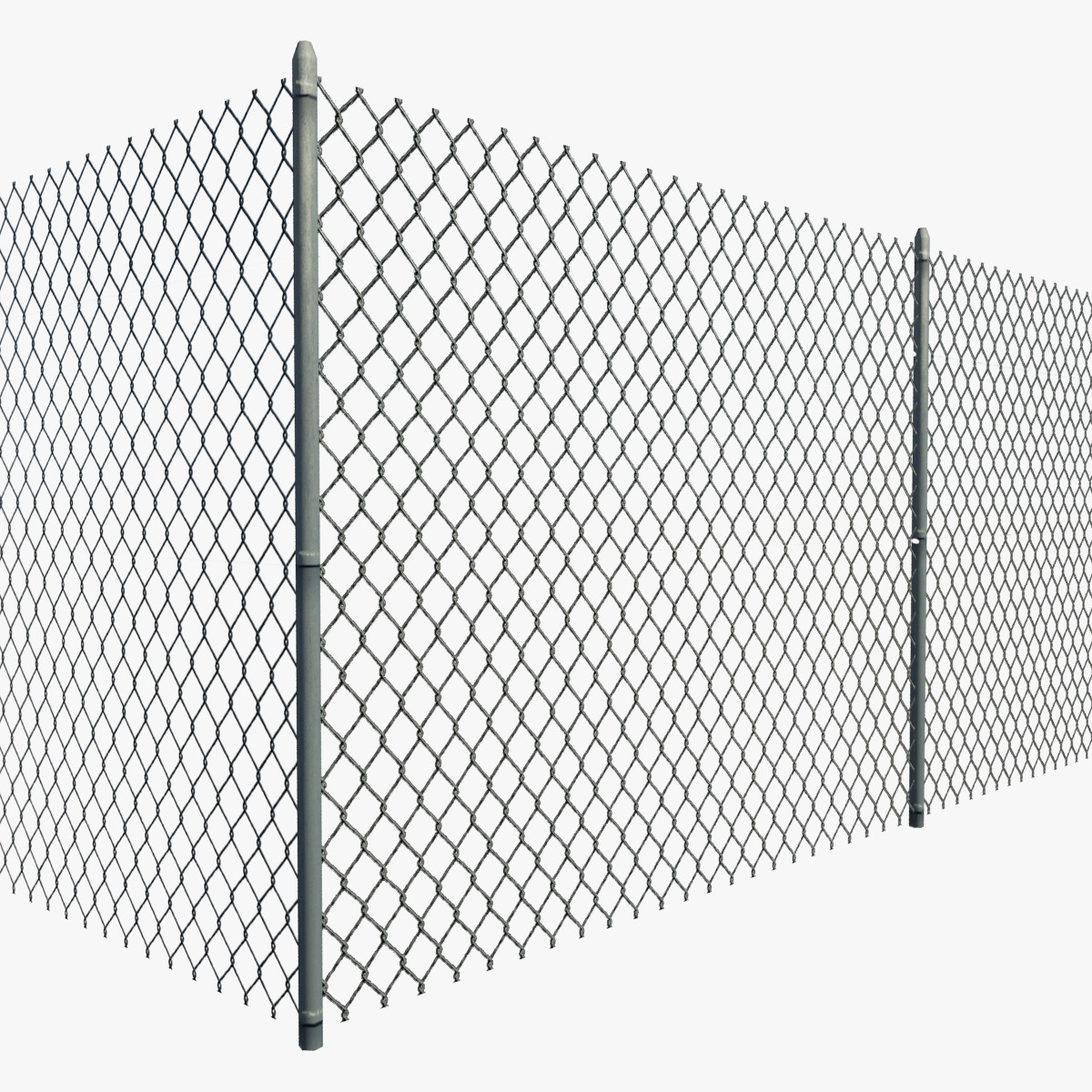 resolution chain link fence 3d model