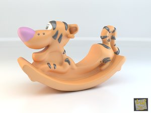 toy tiger rocking - obj