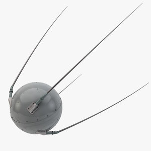sputnik satellite 3d model