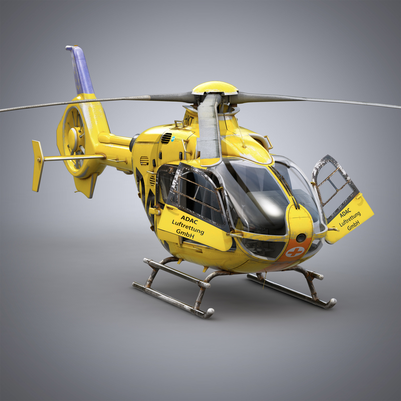 eurocopter ec 135 emergency 3d model