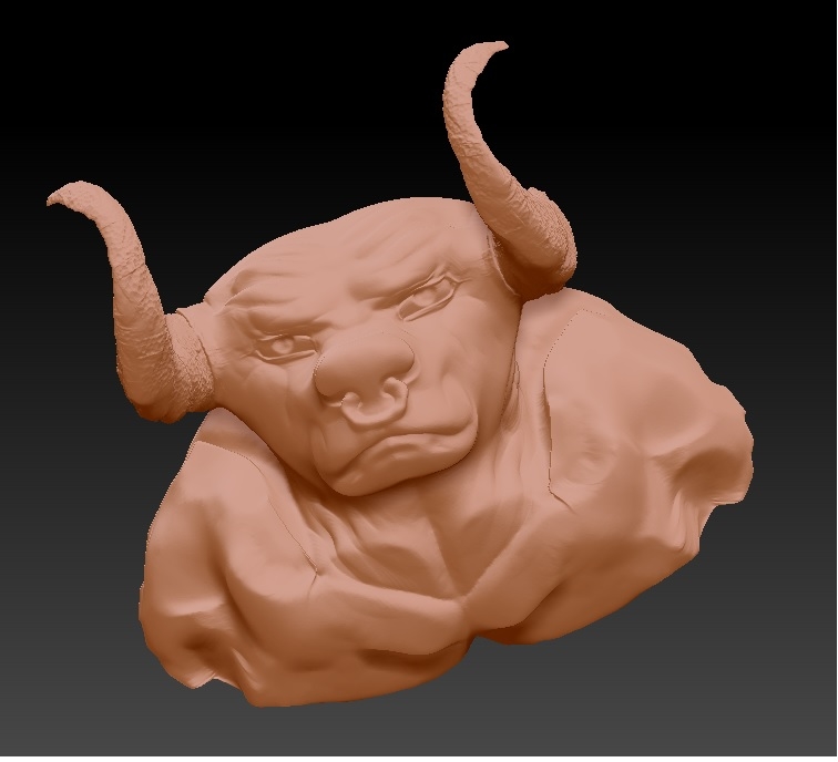 3d minotaur head