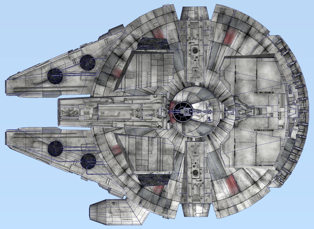 3ds max star wars millennium falcon