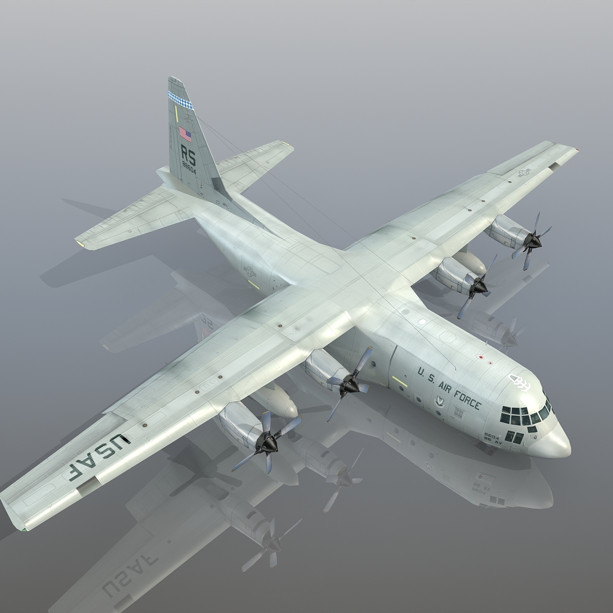 3d model lockheed c-130 hercules