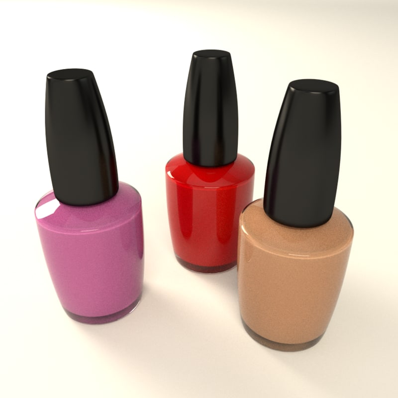 3d nail polish model