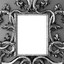 3d baroque frame mirror model