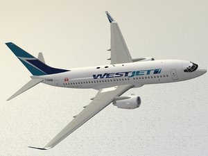 3d boeing 737-700 westjet model