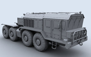 3d kzkt 7428 heavy truck model