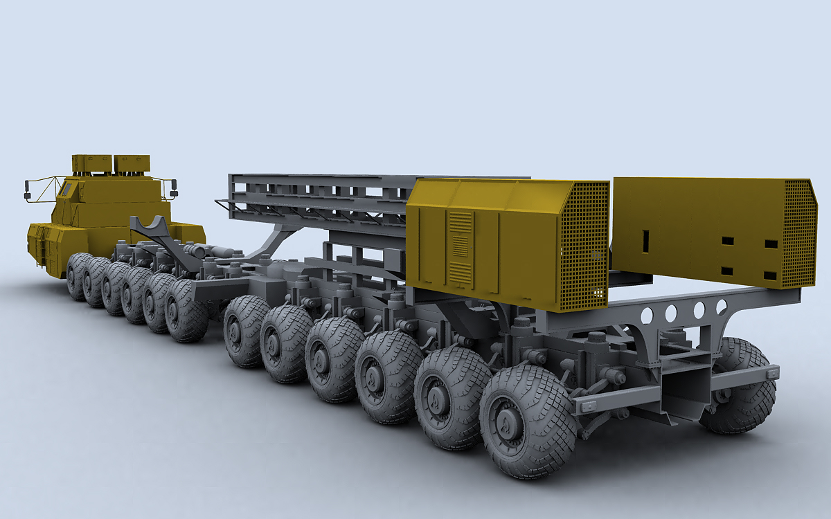 maz 7907 24x24俄罗斯导弹3d模型
