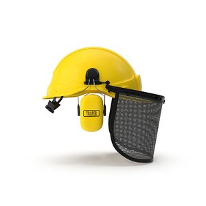safety helmet face ears 3d max