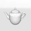 3d model traditional chinese porcelain tea set