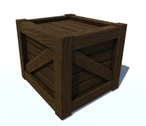 wooden crate 3d model
