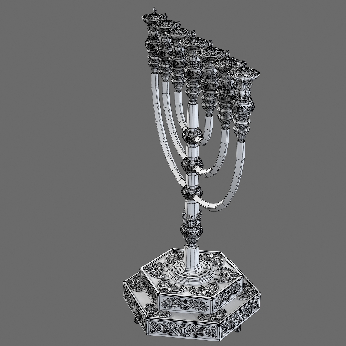 menorah 3d model