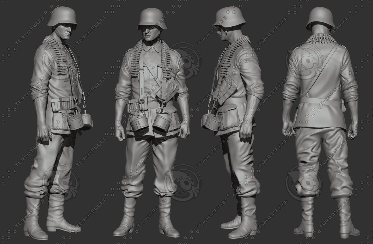 Ww2 Soldier 3D Model Free