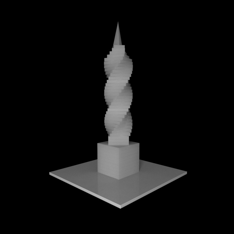 3d model of f tower