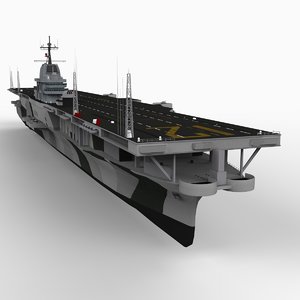 uss hornet aircraft carrier 3d model