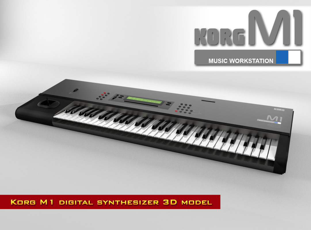 digital synthesizer m1 3d model