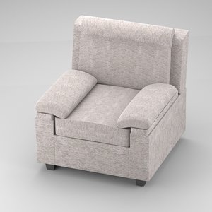 classical fabric couch 3d model