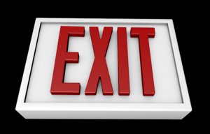 3d exit sign