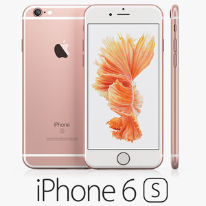 3d model iphone 6s rose gold