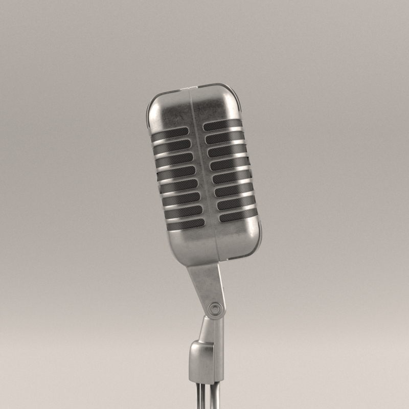 3d model microphone blender cycles