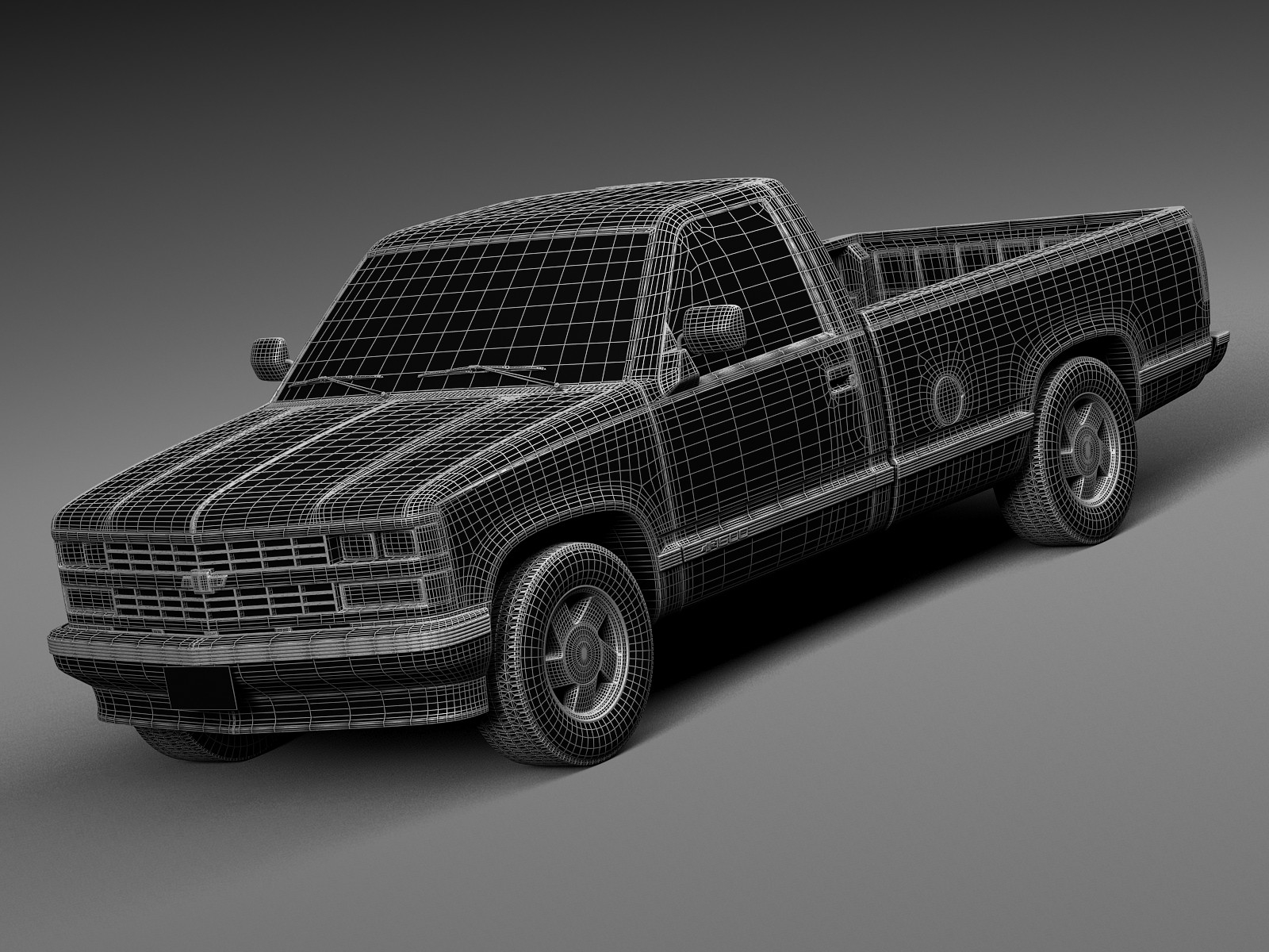 雪佛兰silverado c1500普通驾驶室1988-19993d模型