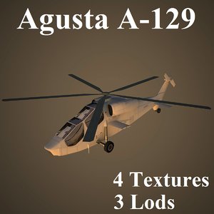 3d agusta attack helicopter