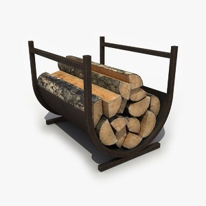 3d firewood wood model