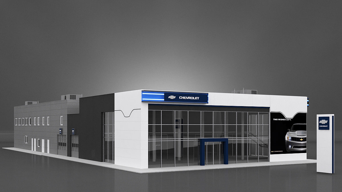 3d auto dealer model