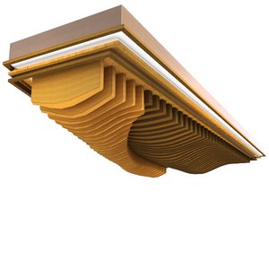 wave ceiling element 3d max