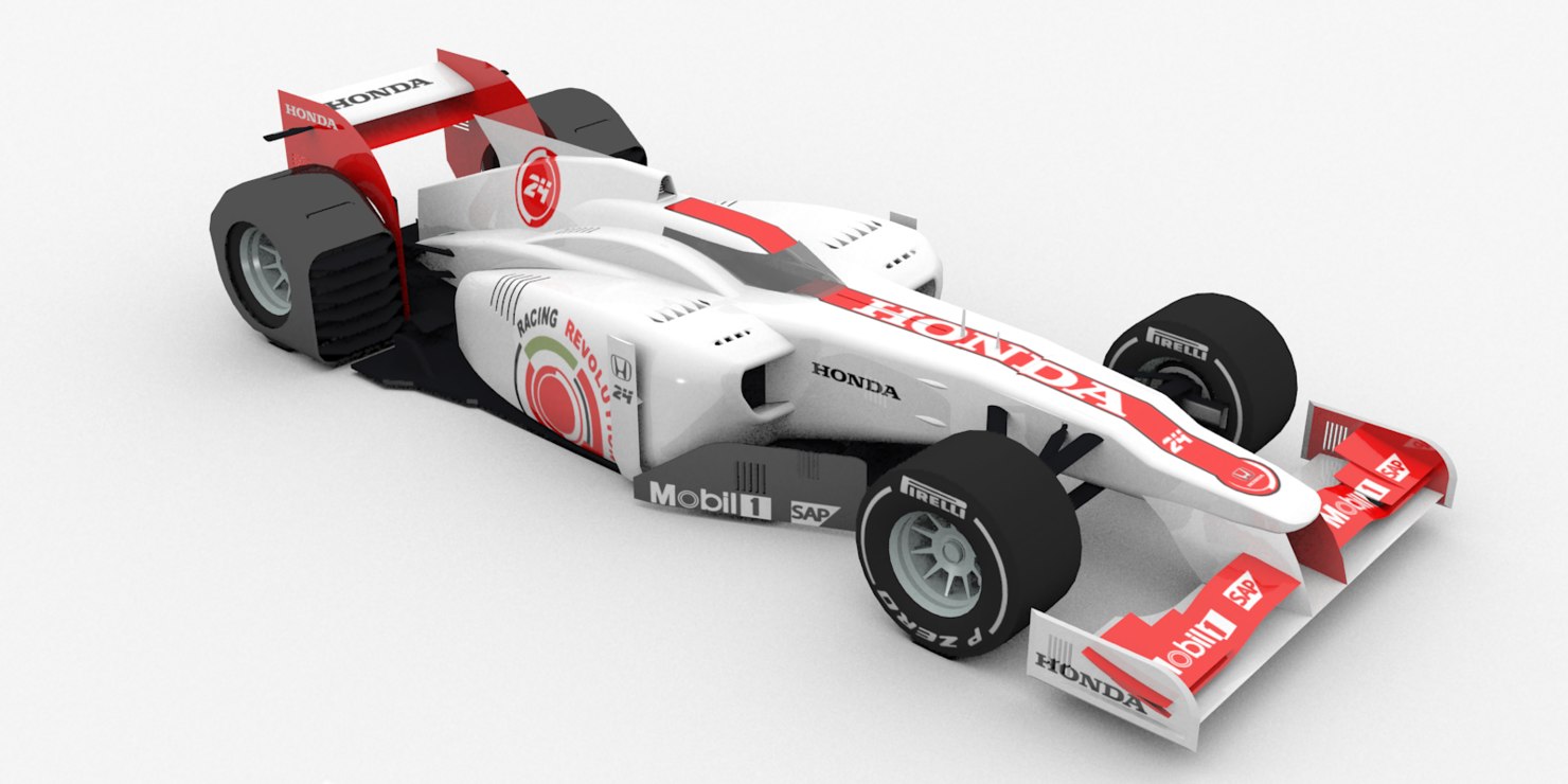 3d model f1 race car concept