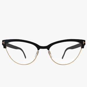 3d model slight cateye glasses