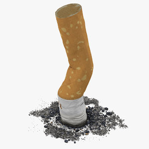 snuffed cigarette camel c4d