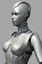 female cyborg sci-fi robot 3d obj