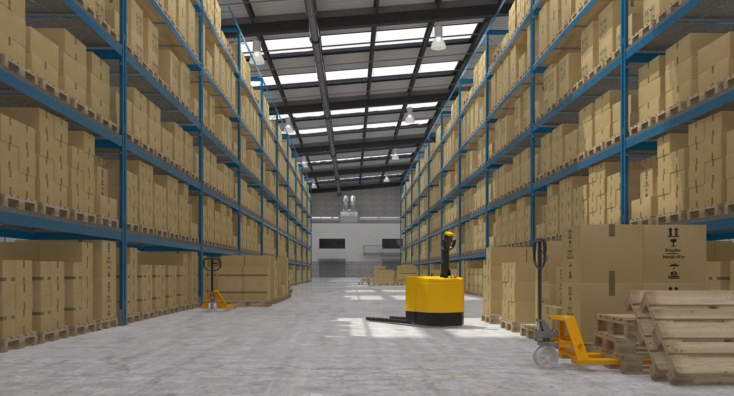 warehouse boxes realistic max