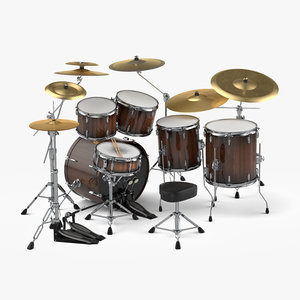 drum set percussion 3d max