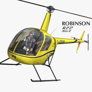 robinson r22 3d obj