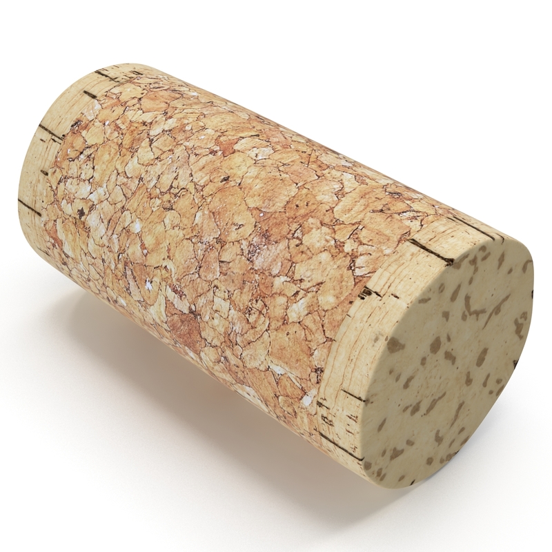 3d wine cork 3 model