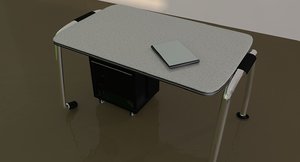 desk furniture 3d 3ds