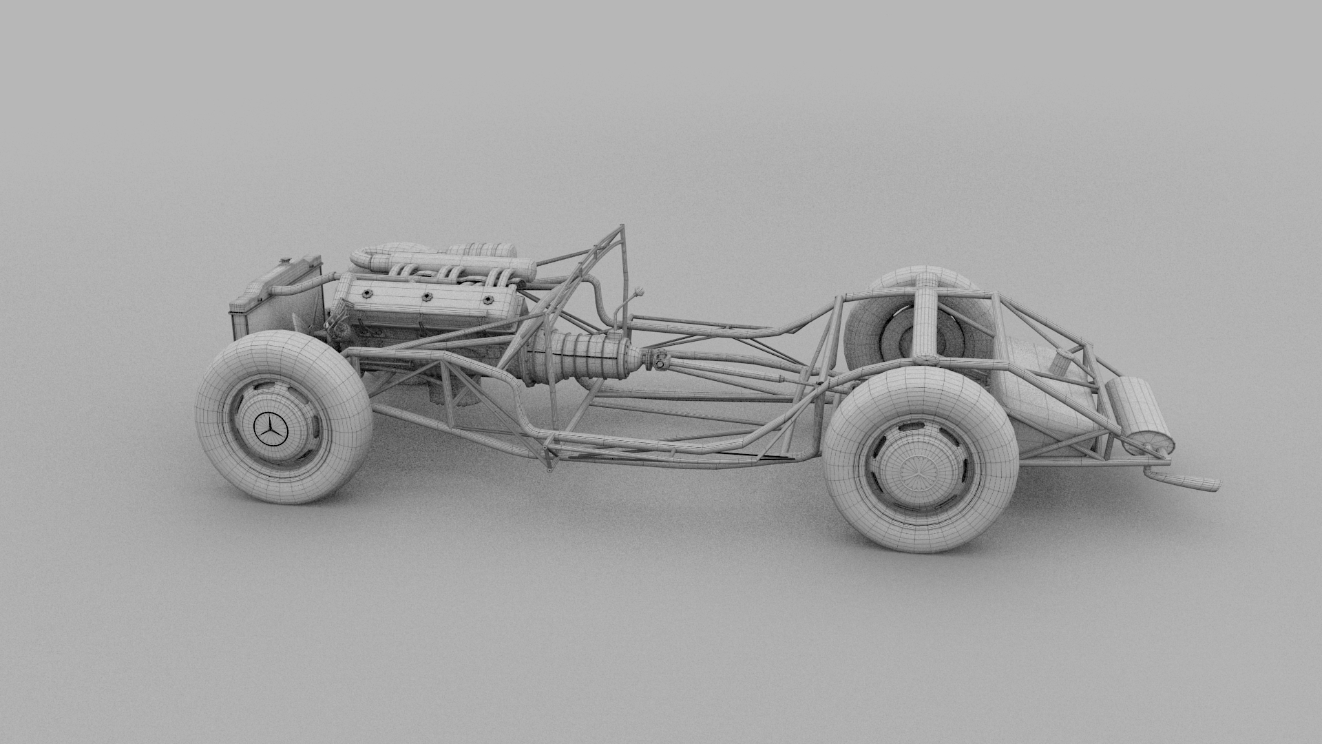 mercedes 300sl chassis obj