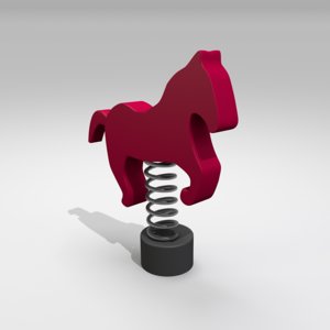 3d horse toy model