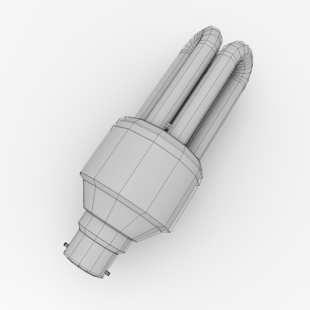 cfl燈泡3d模型