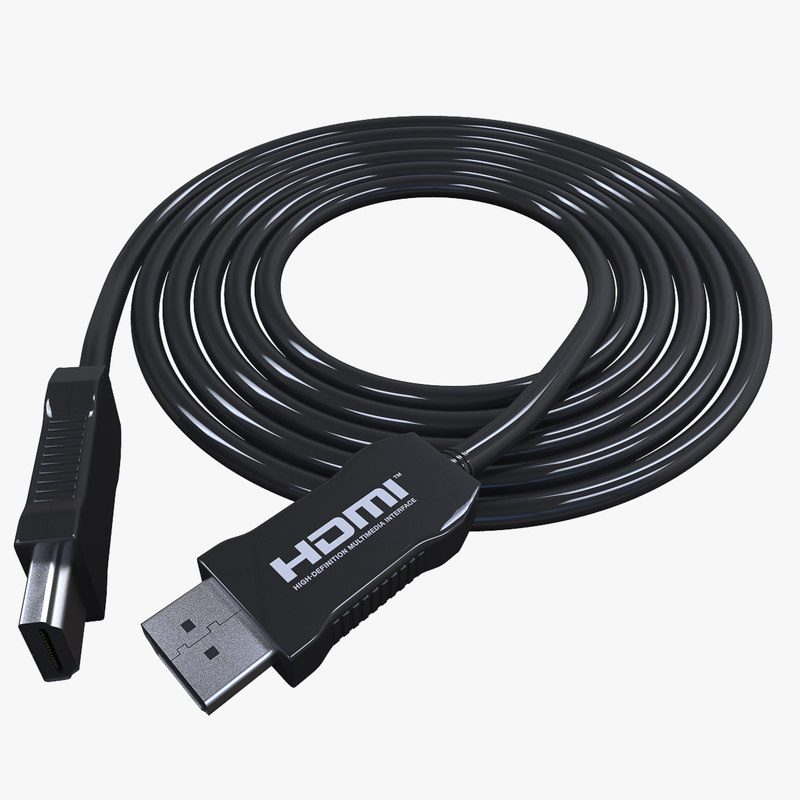 hdmi cable 3d model