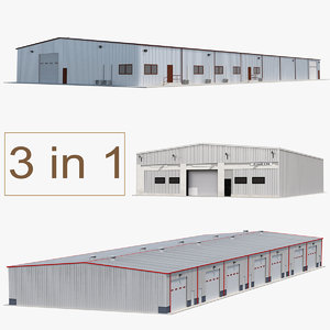 warehouse buildings interior modeled max