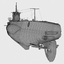 submarine leonardo da vinci 3d max