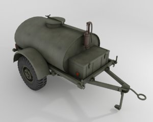 3d military water fuel cistern model