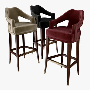 bar chair brabbu 3d model